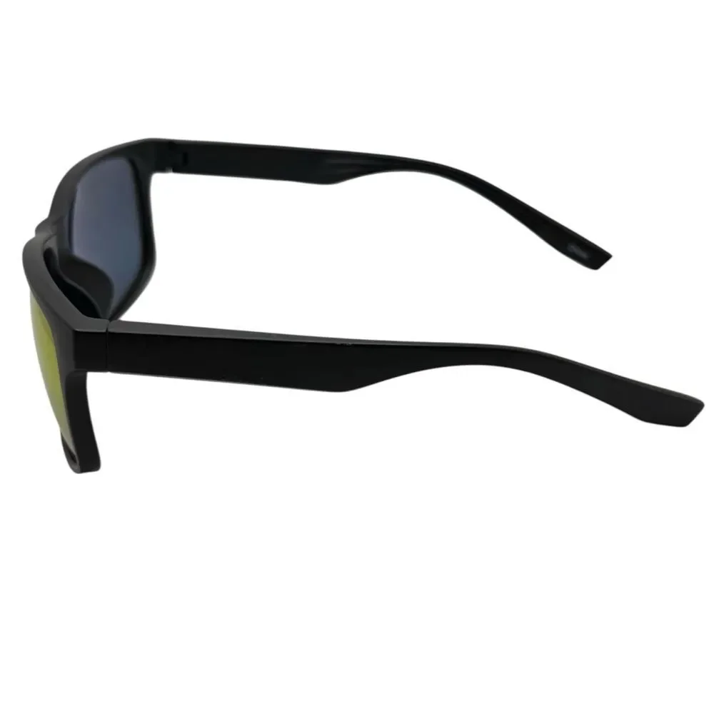 Black Polarized Sunglasses with Mirrored Iridium Lenses